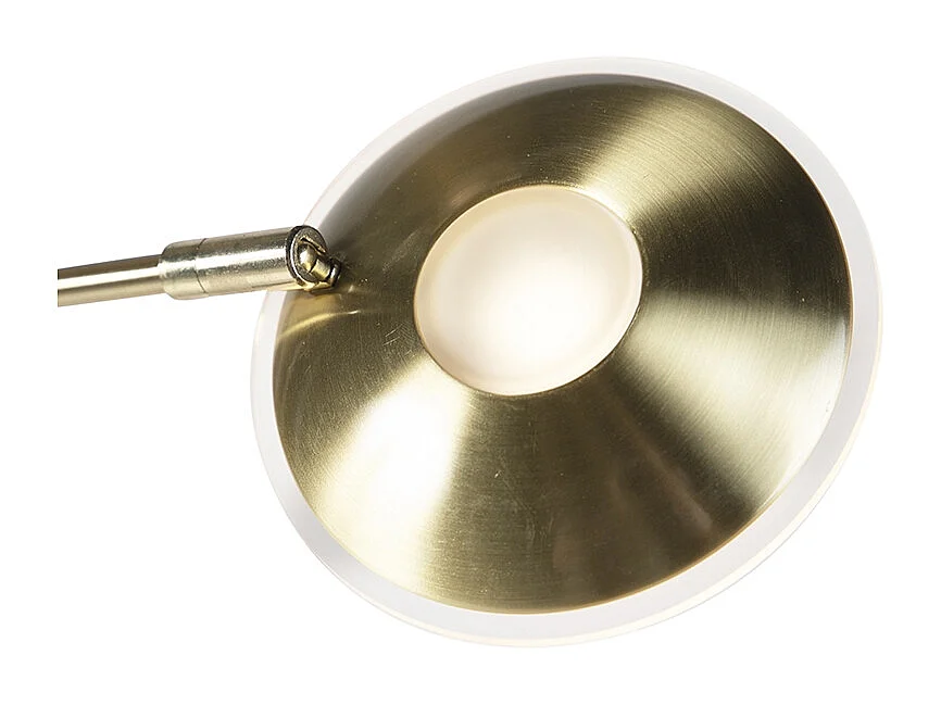 Lampadaire en or avec bras de lecture avec LED et port USB - Séville