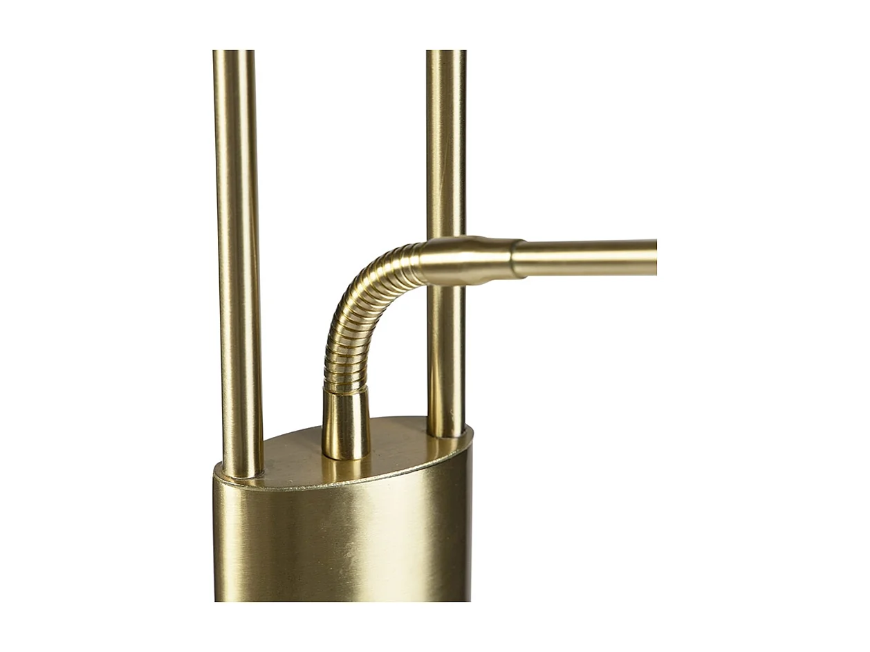 Lampadaire en or avec bras de lecture avec LED et port USB - Séville