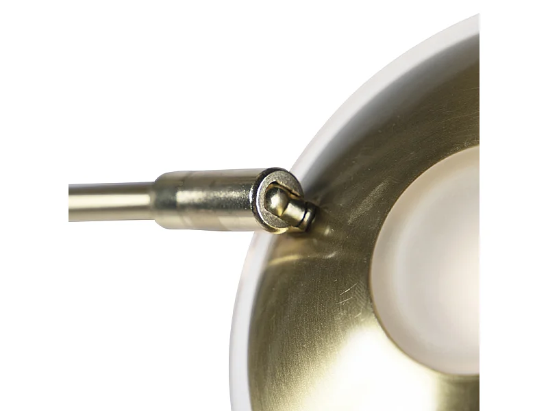 Lampadaire doré avec liseuse avec LED et port USB - Sevilla