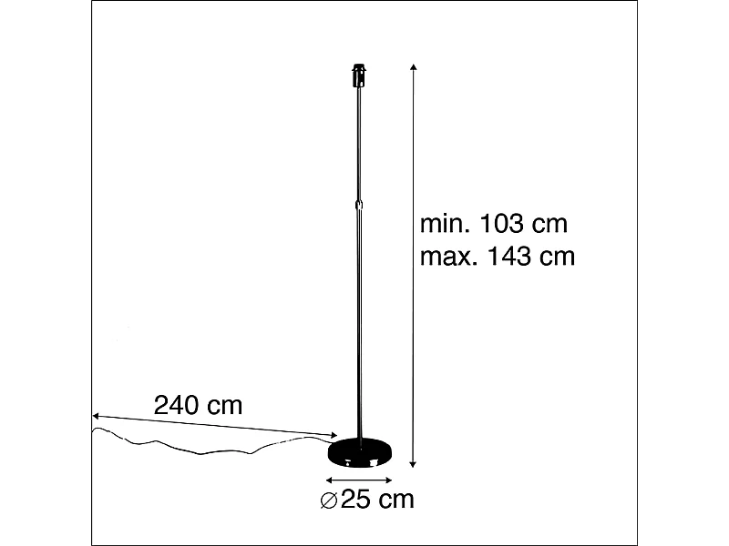 Lampadaire vintage réglable bronze - Parte