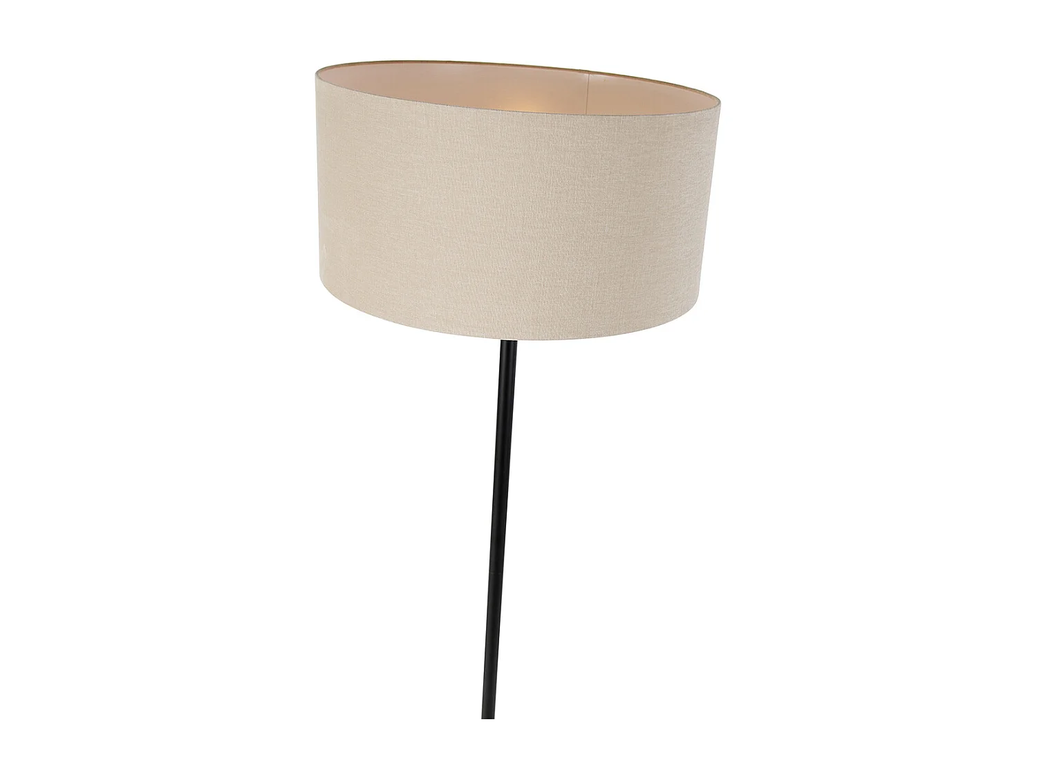 Lampadaire noir avec abat-jour marron 50 cm - Simplo