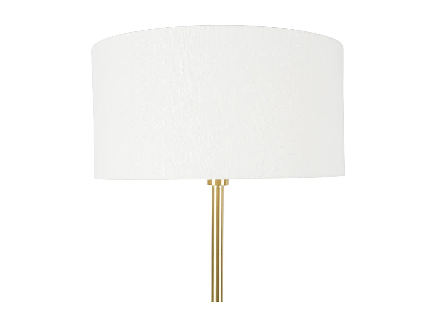 Lampadaire en laiton avec abat-jour blanc 50 cm - Simplo