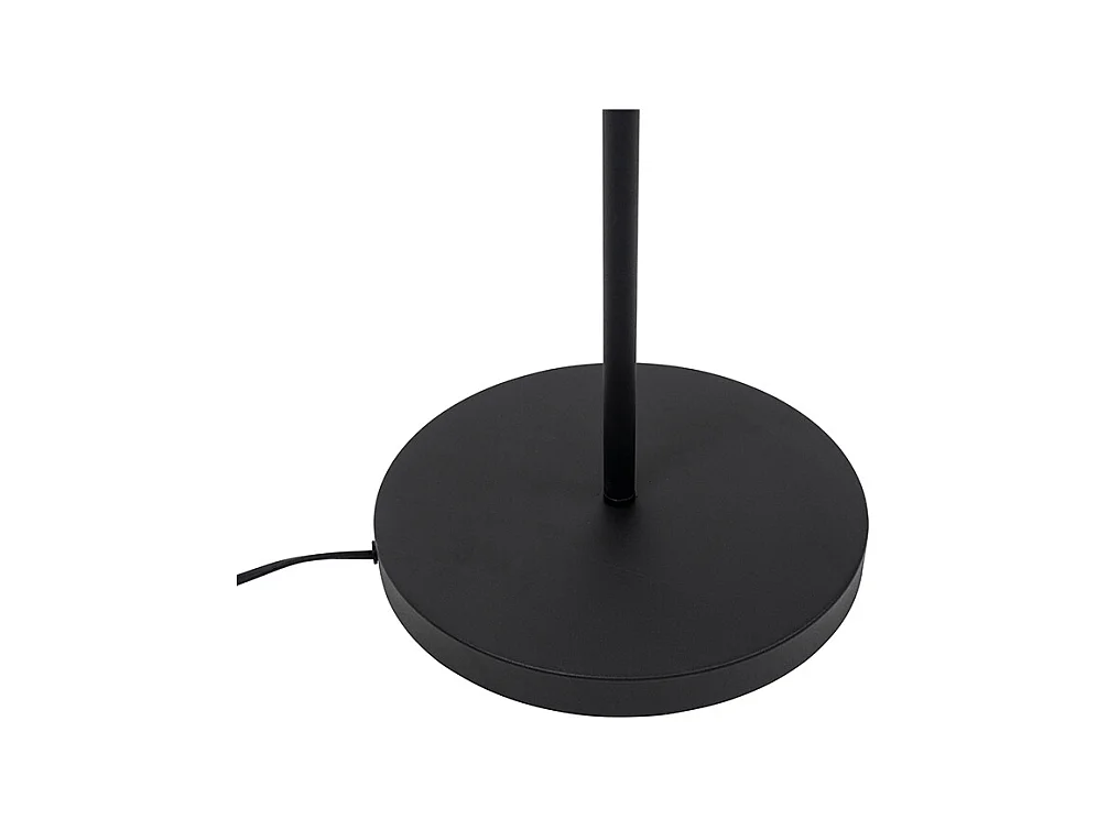 Lampadaire Art Déco noir avec verre transparent - Pallon Mezzi