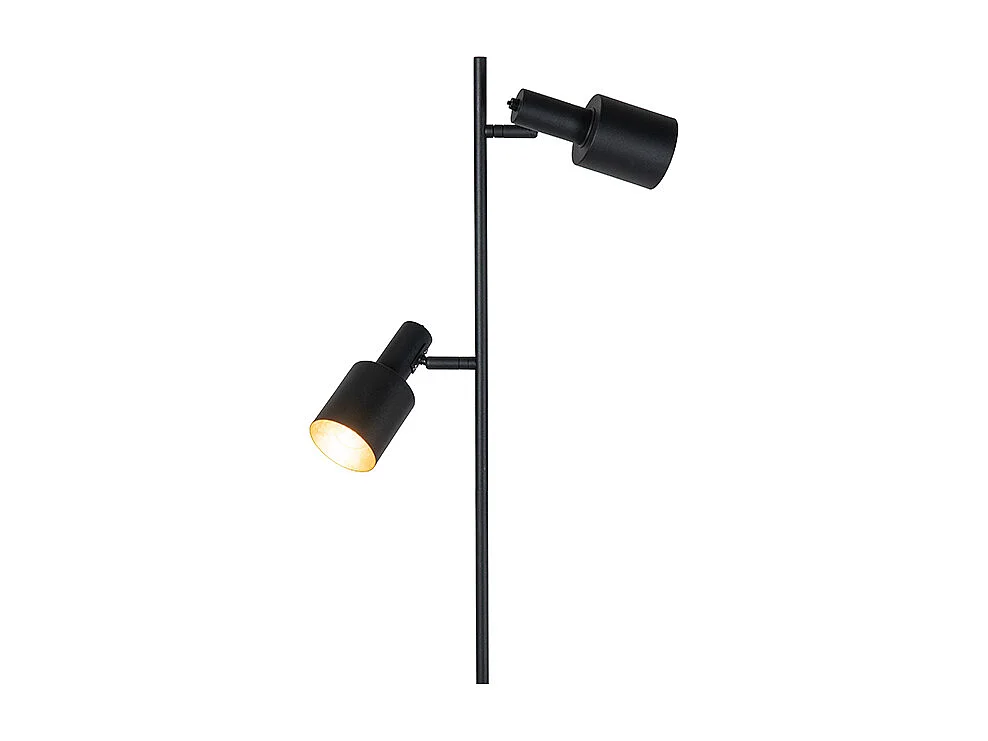 Lampadaire moderne noir 2 lumières - Stijn