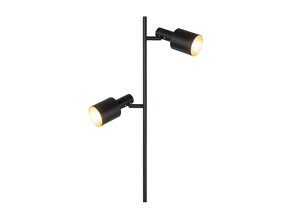 Lampadaire moderne noir 2 lumières - Stijn
