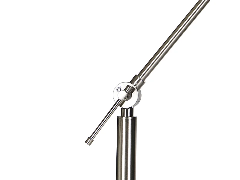 Lampadaire moderne en acier avec abat-jour en lin noir 45 cm - Editor