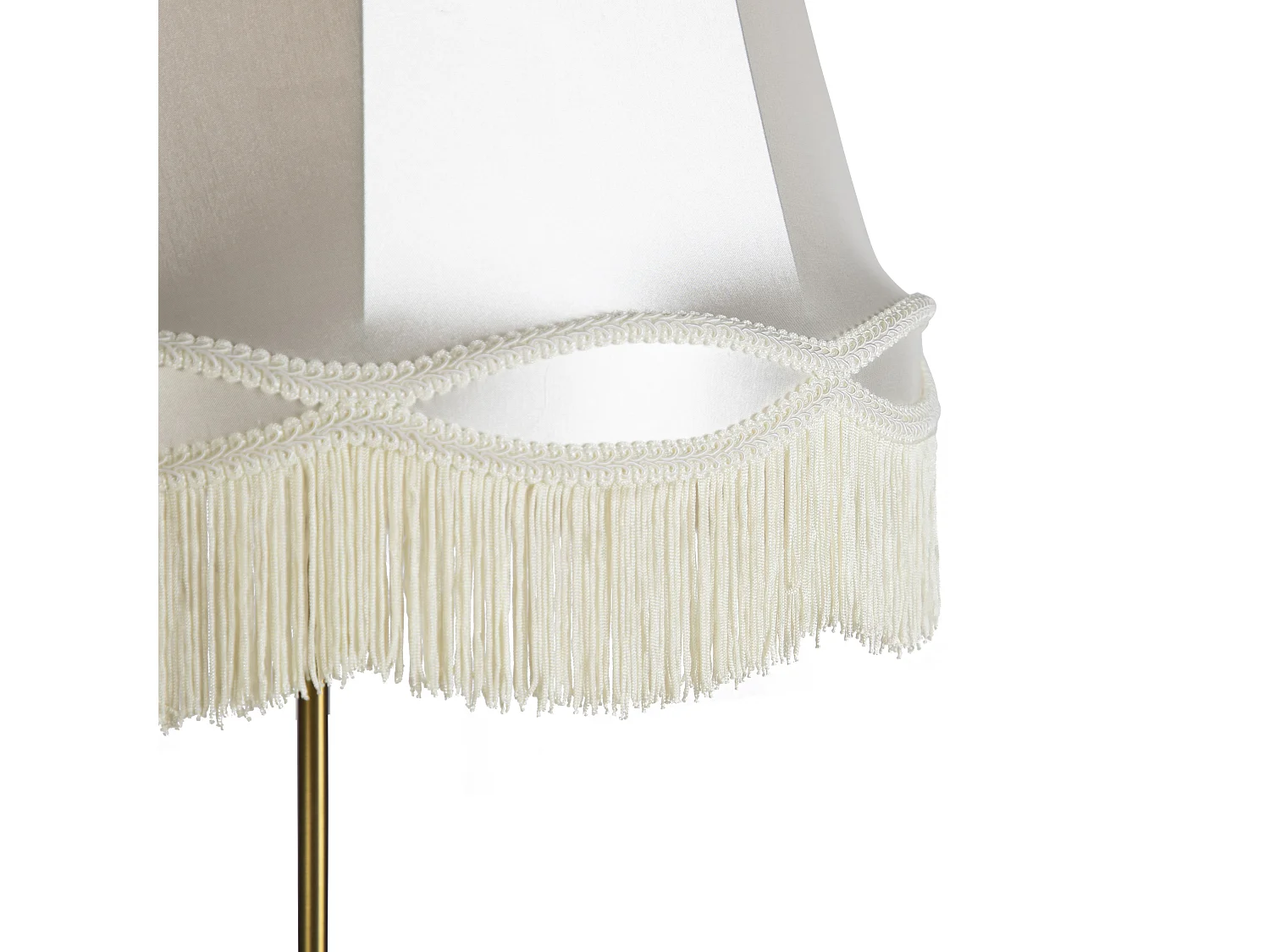 Lampadaire bronze avec abat-jour Granny crème 45 cm réglable - Parte
