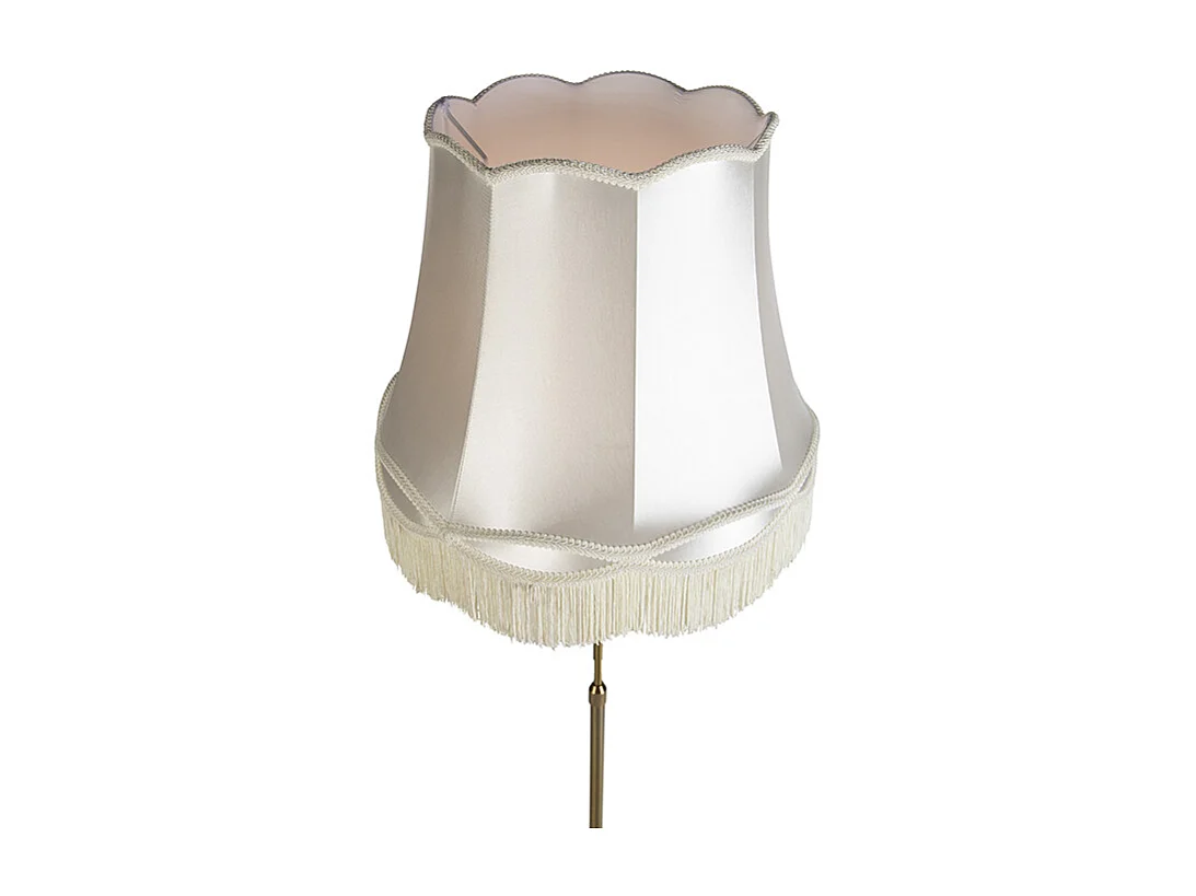 Lampadaire bronze avec abat-jour Granny crème 45 cm réglable - Parte