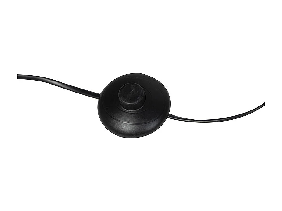 Lampadaire industriel noir à 3 lumières dorées - Tommy