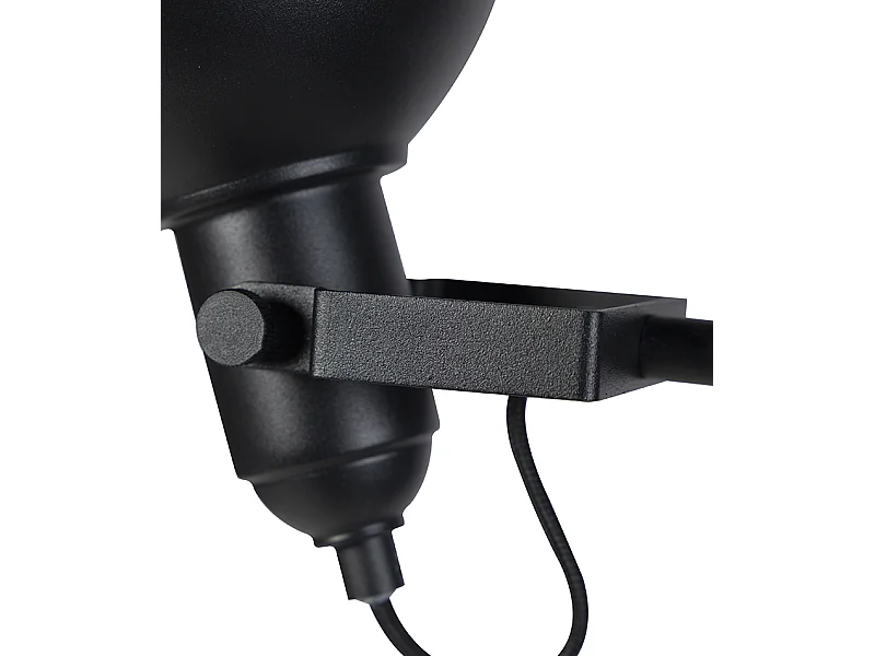 Lampadaire industriel noir avec or 3 lumières - Tommy