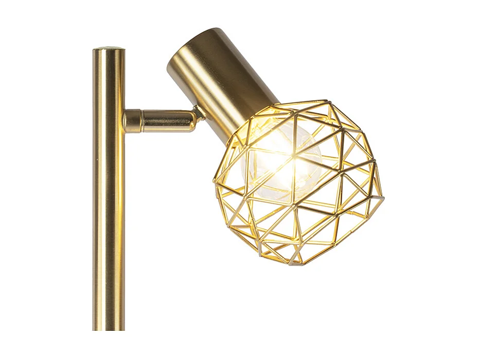 Lampadaire design doré 3 lumières orientables - Mesh