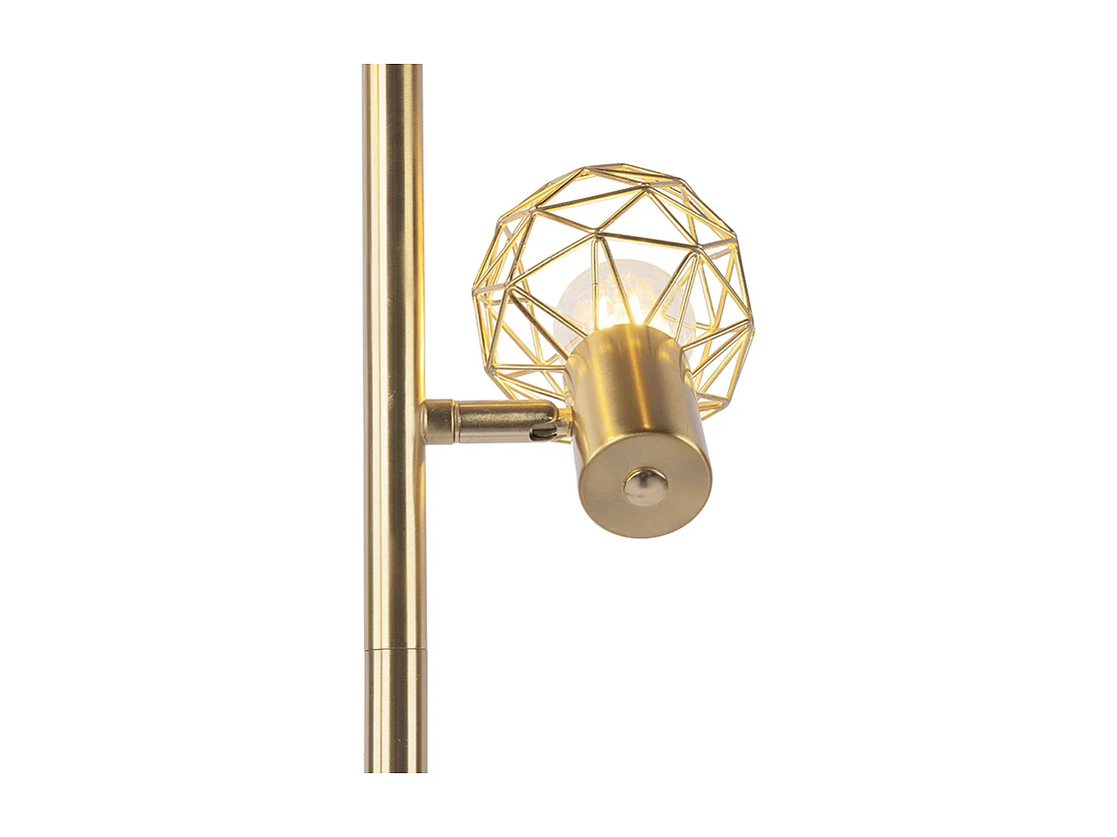 Lampadaire design doré 3 lumières orientables - Mesh