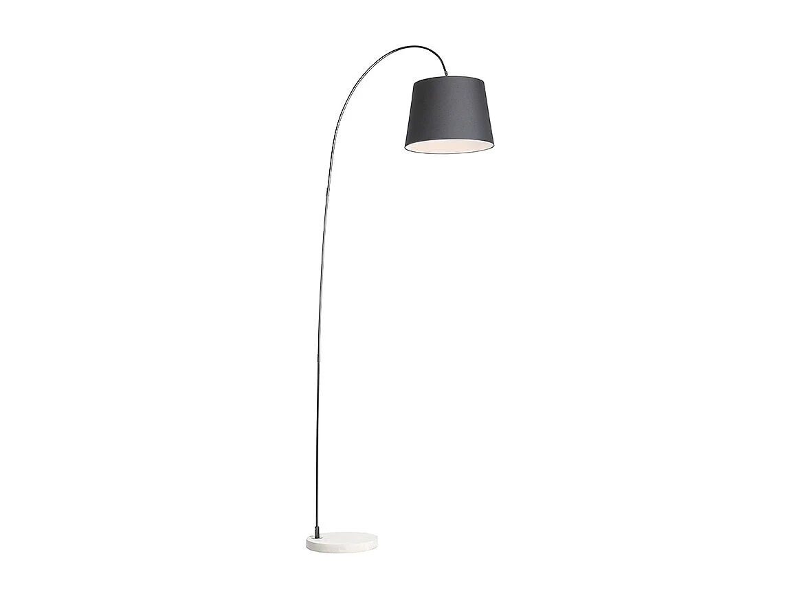 Lampadaire moderne avec abat-jour noir - Bend