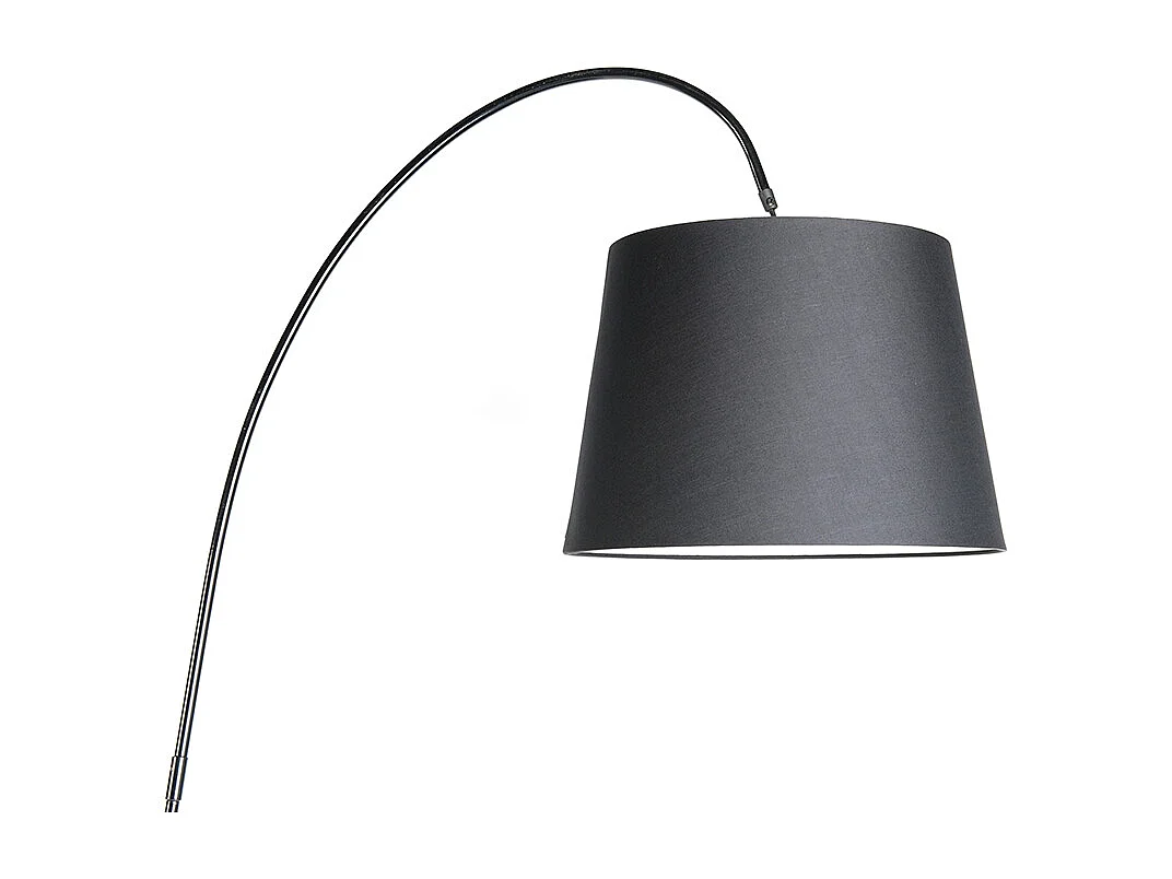 Lampadaire moderne avec abat-jour noir - Bend