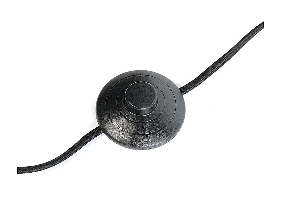 Lampadaire moderne avec abat-jour noir - Bend