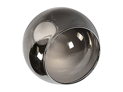 Lampadaire Art Déco noir 3 lumières avec verre fumé - Vidro