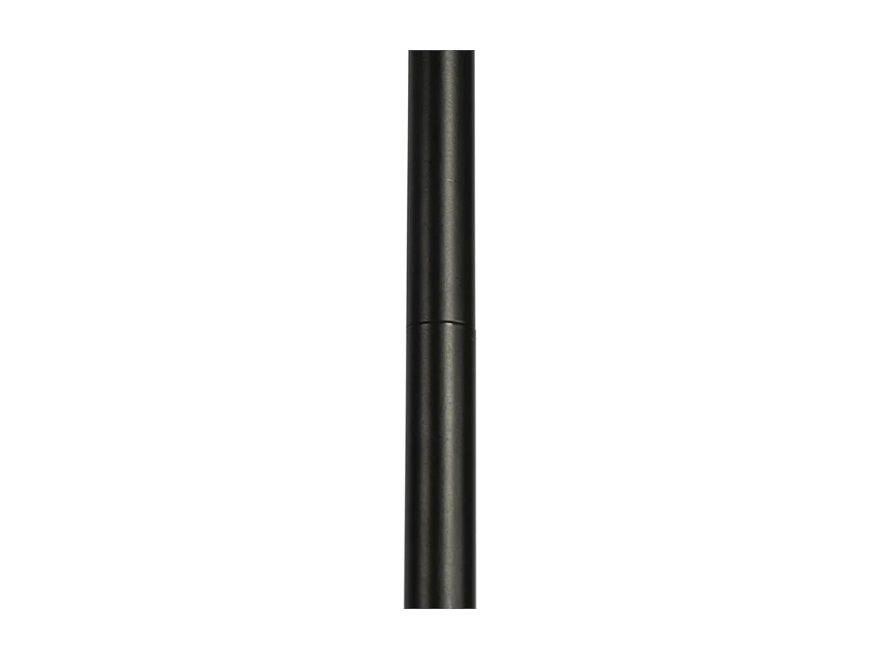 Lampadaire Art Déco noir 3 lumières avec verre fumé - Vidro