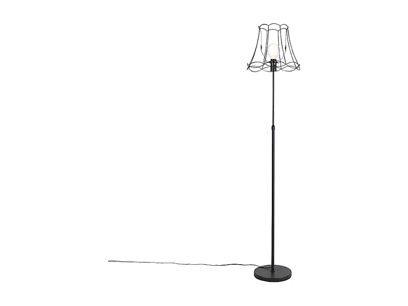 Lampadaire noir avec Granny Frame 35 cm réglable - Parte