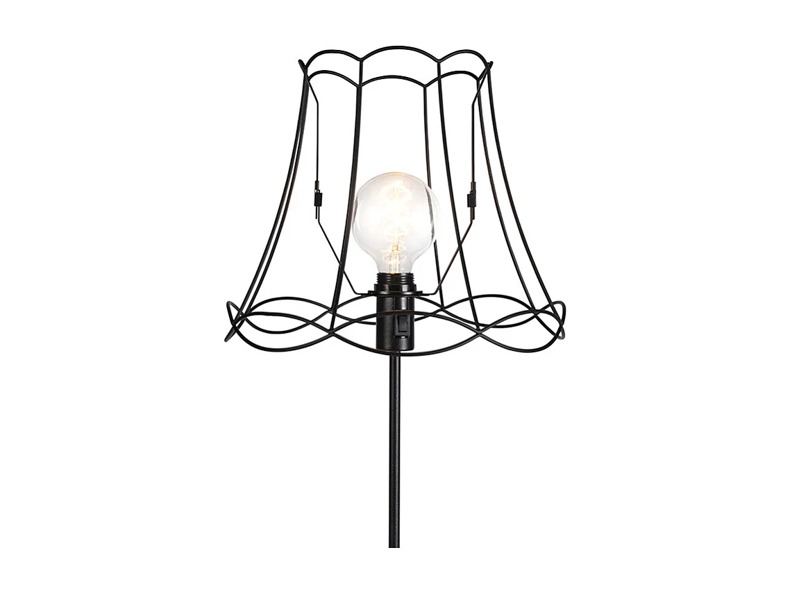 Lampadaire noir avec Granny Frame 35 cm réglable - Parte