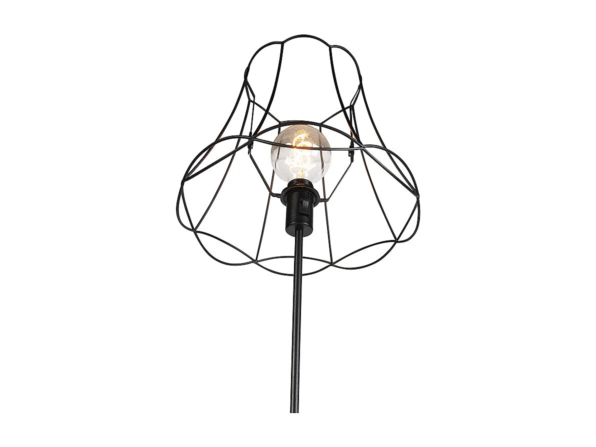 Lampadaire noir avec Granny Frame 35 cm réglable - Parte