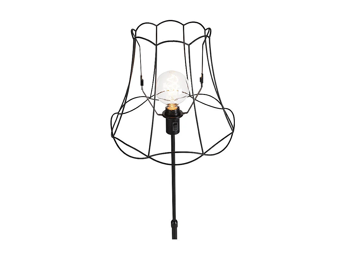 Lampadaire noir avec Granny Frame 35 cm réglable - Parte