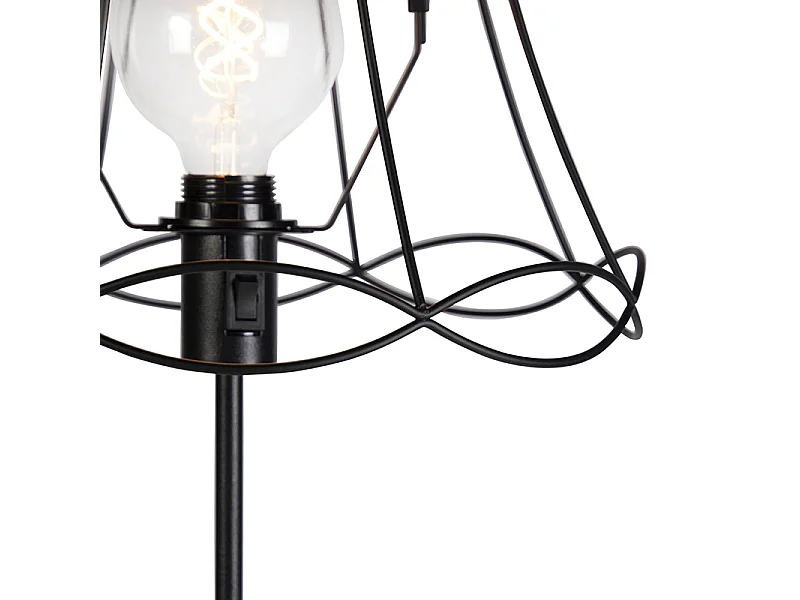 Lampadaire noir avec cadre Granny 35 cm réglable - Parte