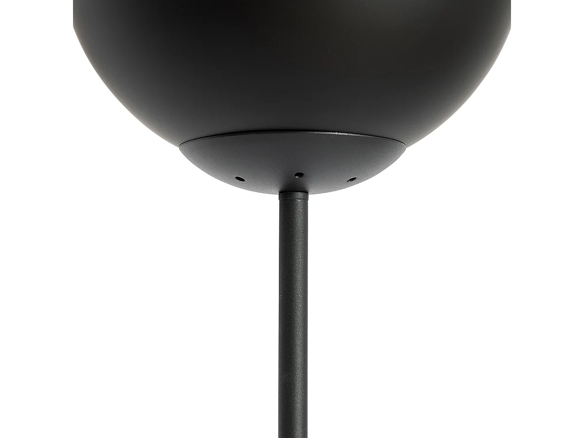 Lampadaire rétro noir avec verre clair - Eclipse