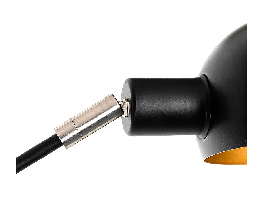 Lampadaire design noir avec or 5 lumières - Sixties Marmo