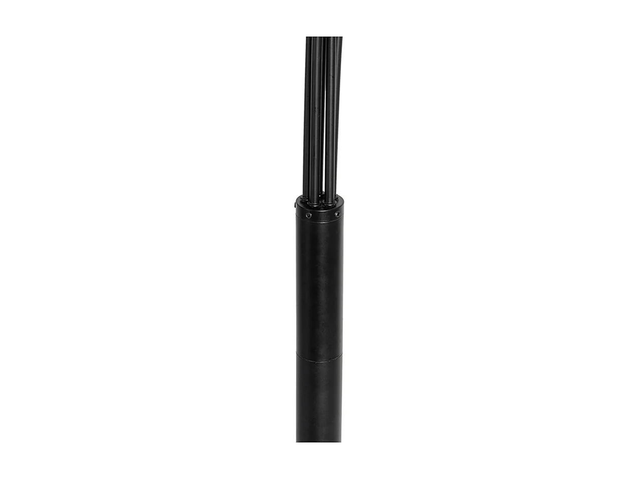 Lampadaire design noir avec or 5 lumières - Sixties Marmo
