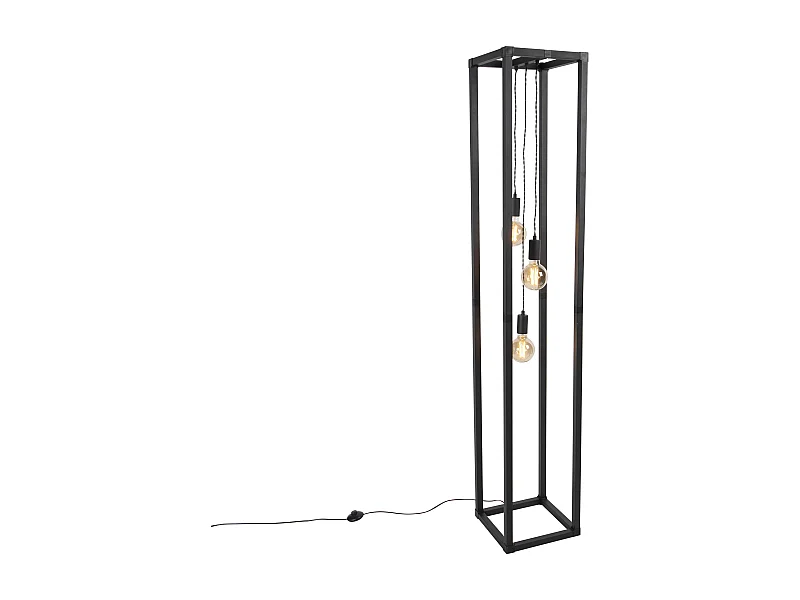 Lampadaire intelligent noir 3 lumières avec Wifi G95 - Big Cage
