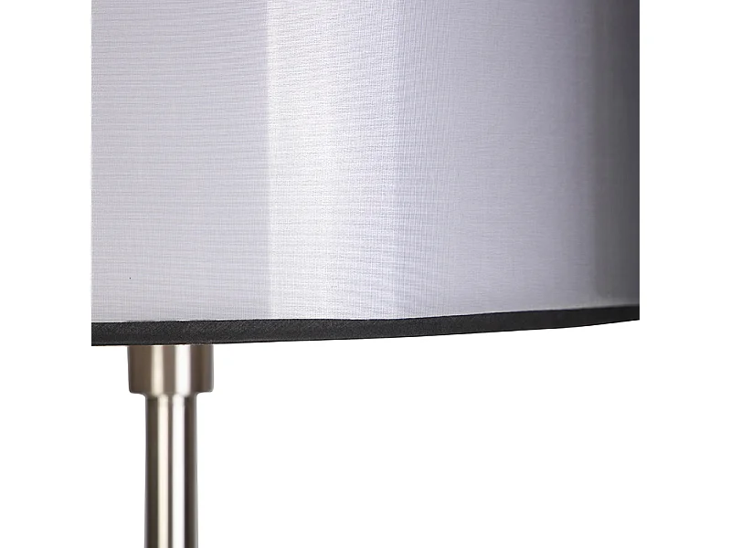 Lampadaire design acier avec abat-jour noir et blanc 47 cm - Simplo