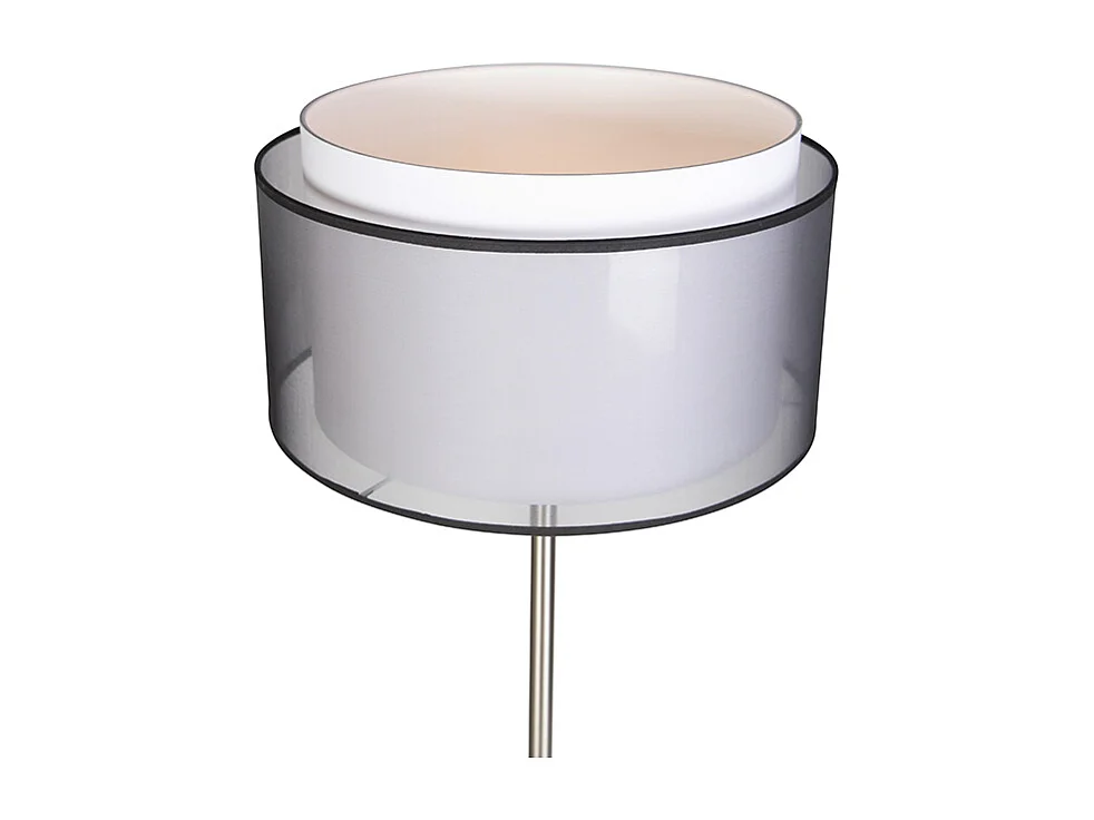 Lampadaire design en acier avec abat-jour noir et blanc 47 cm - Simplo