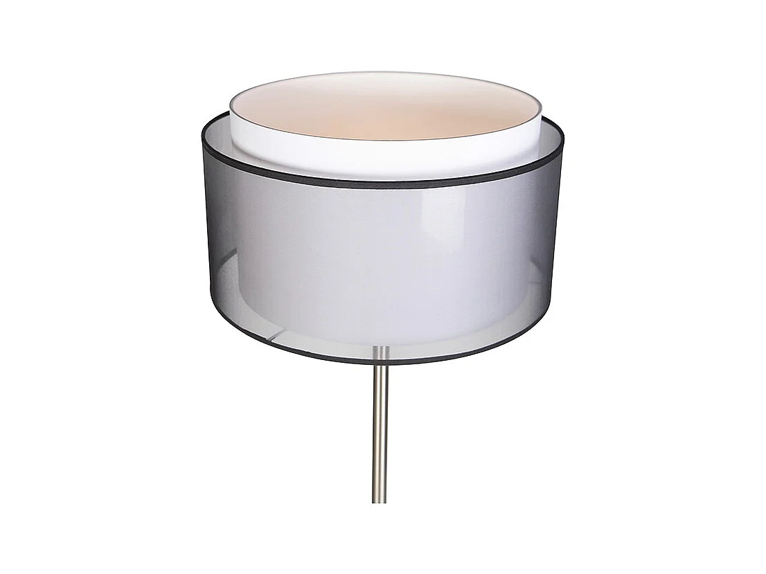 Lampadaire design en acier avec abat-jour noir et blanc 47 cm - Simplo