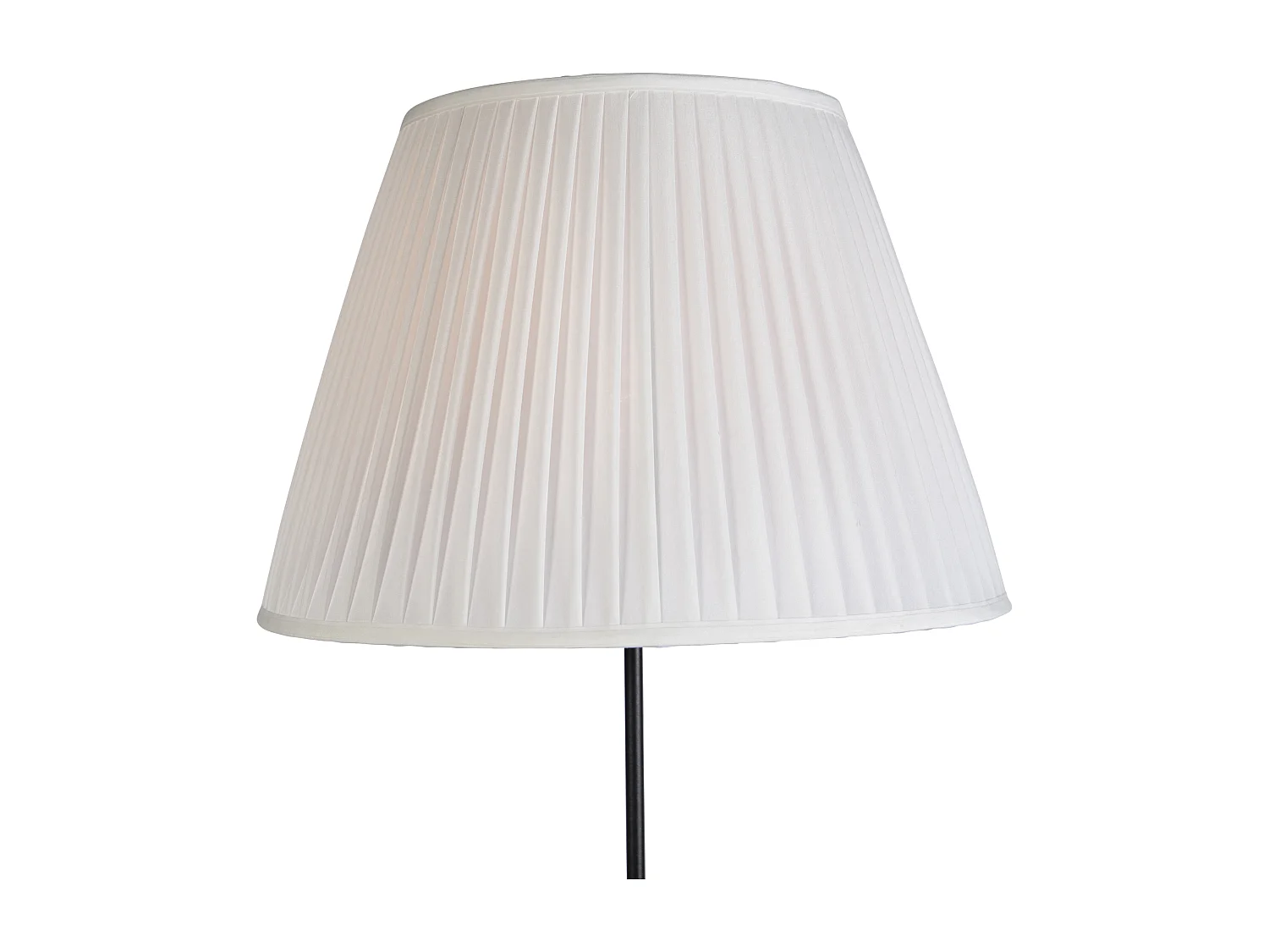 Lampadaire noir avec abat-jour plissé crème 45 cm réglable - Parte