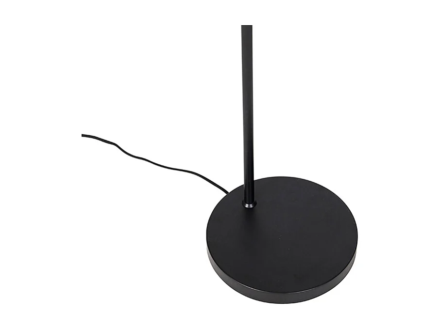 Lampadaire design noir avec verre doré et fumé - Zuzanna