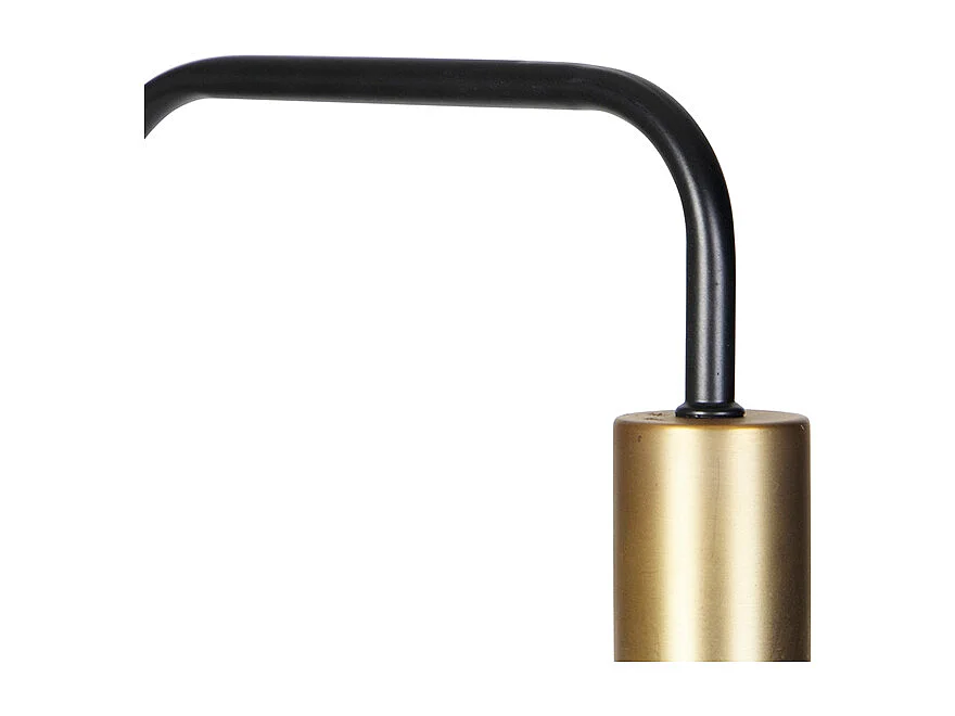 Lampadaire design noir avec verre doré et fumé - Zuzanna