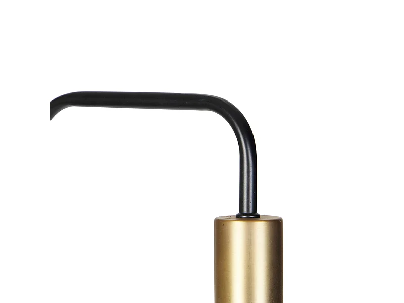 Lampadaire design noir avec verre doré et fumé - Zuzanna