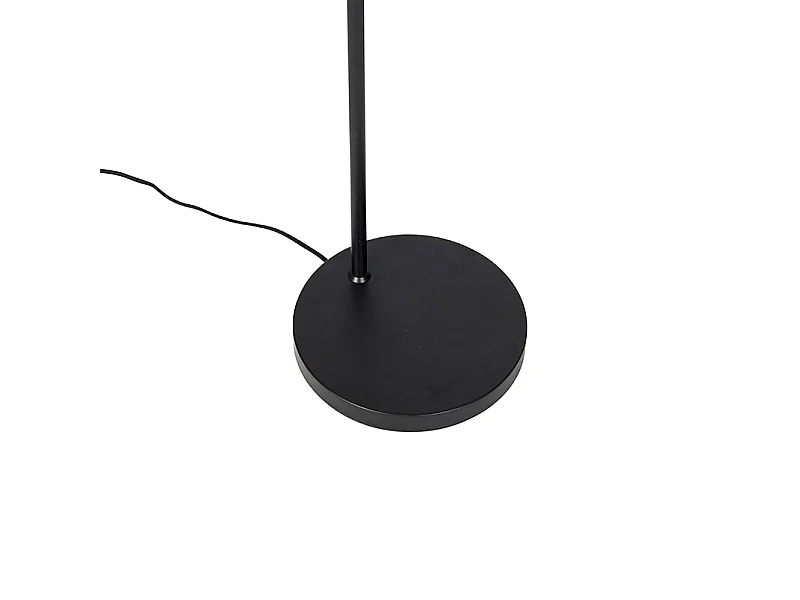 Lampadaire design noir avec verre doré et fumé - Zuzanna