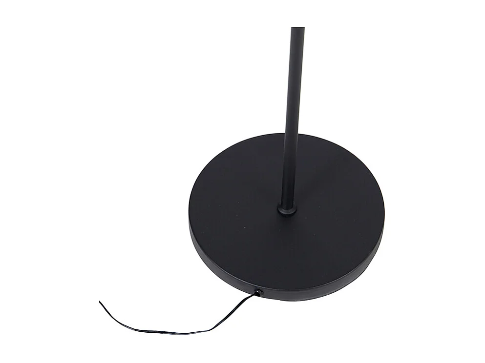 Lampadaire moderne noir avec LED et variateur - Bumu