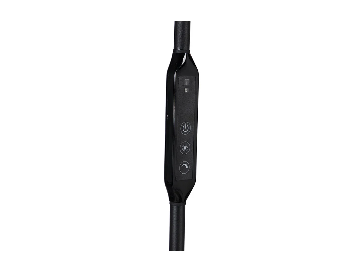Lampadaire noir avec LED et télécommande - Bumu