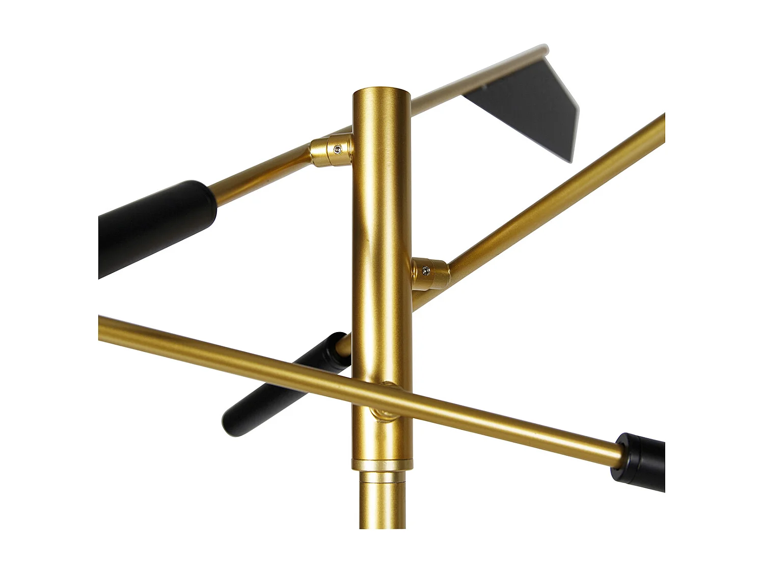 Lampadaire design noir avec or 3 lumières - Sinem