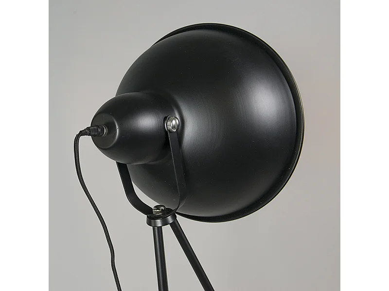 Lampadaire industriel trépied noir avec or - Magna Basic 25