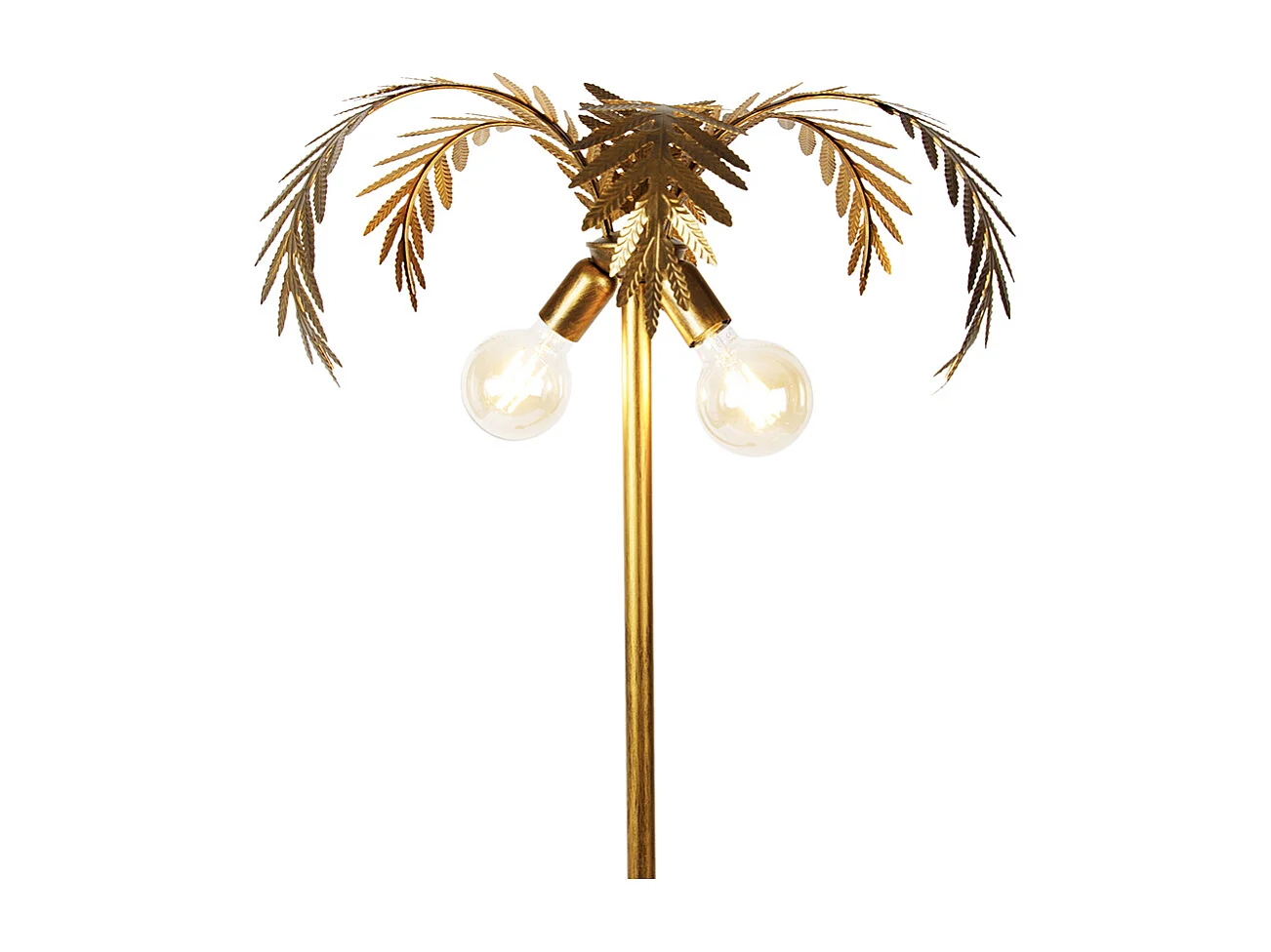 Vintage vloerlamp goud 2-lichts - Botanica