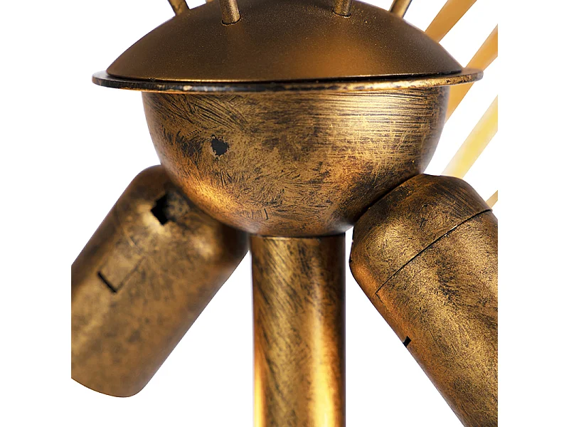 Vintage vloerlamp goud 2-lichts - Botanica