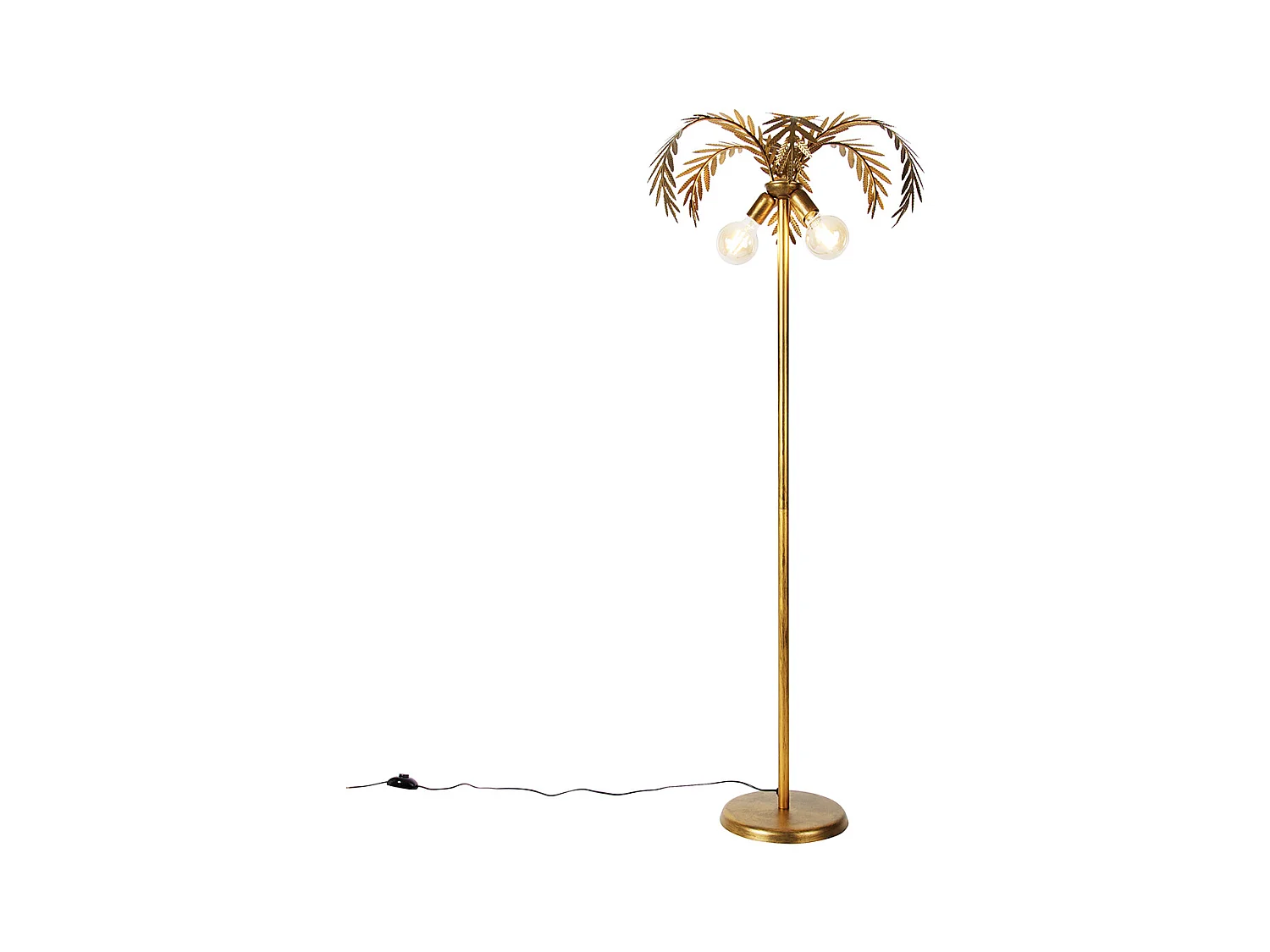 Vintage vloerlamp goud 2-lichts - Botanica