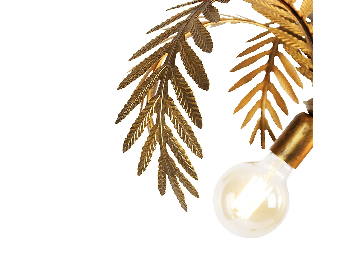 Lampadaire vintage doré 156 cm 2 lumières - Botanica