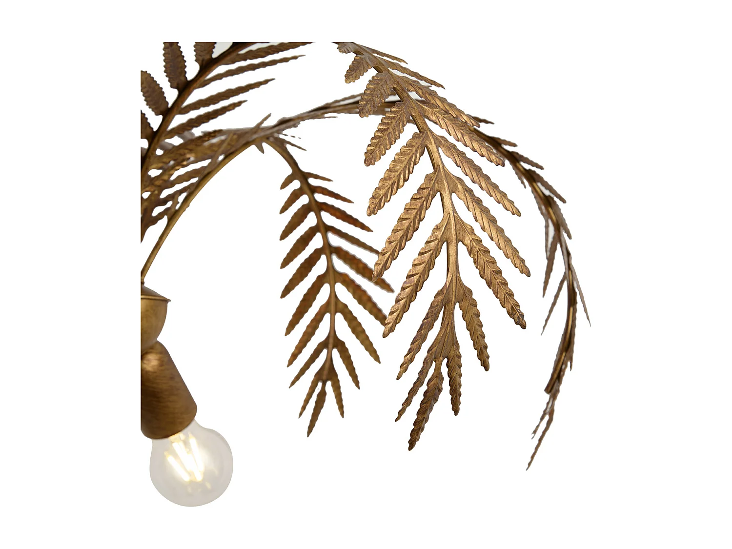 Lampadaire vintage doré 156 cm 2 lumières - Botanica