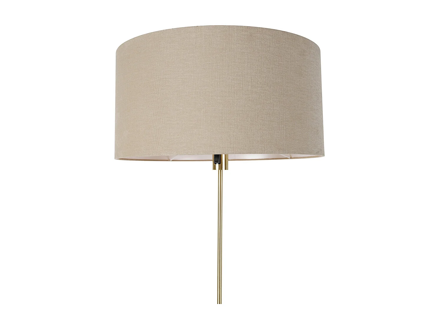 Lampadaire réglable or avec abat-jour brun clair 50 cm - Parte