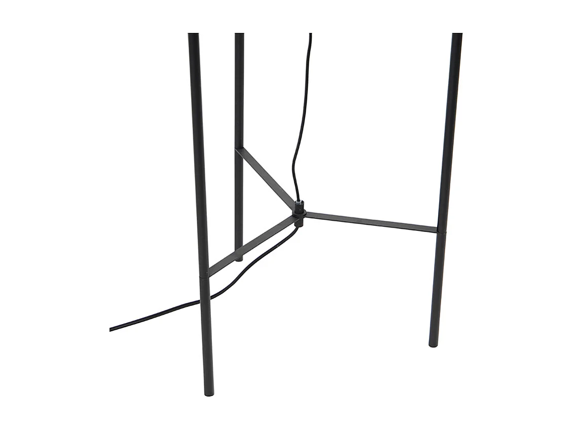 Lampadaire design noir avec verre fumé - Bliss