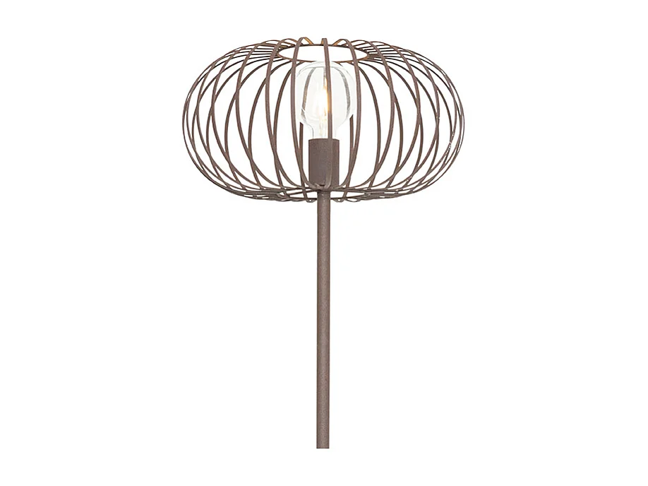 Lampadaire design marron rouille filaire - Johanna
